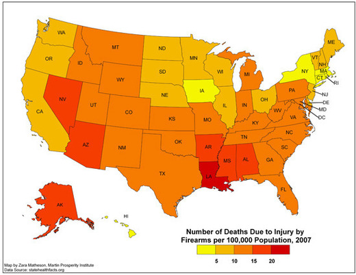 Gun Deaths By State
