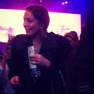 Lindsay Lohan at Bieber Concert