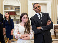 President Obama and McKayla Maroney